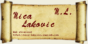 Mića Laković vizit kartica